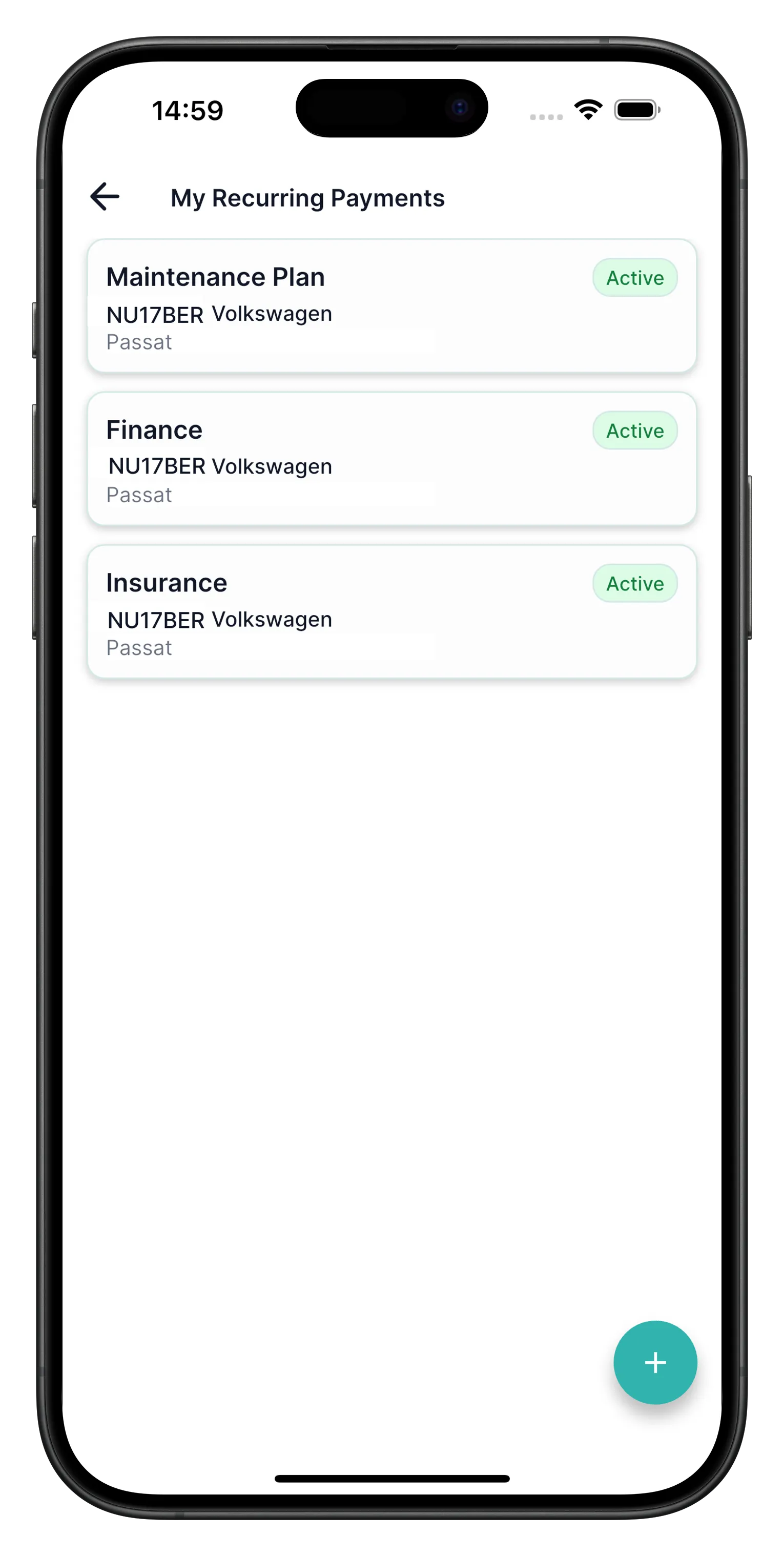 Recurring payments — insurance, finance, subscriptions
