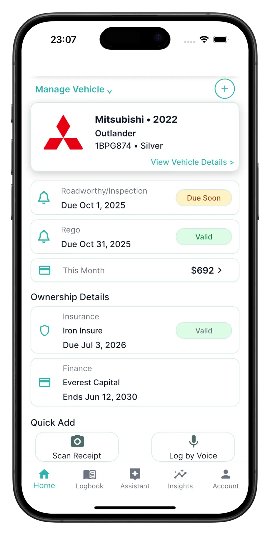 PitSync app — Rego and roadworthy reminder timeline for Australia