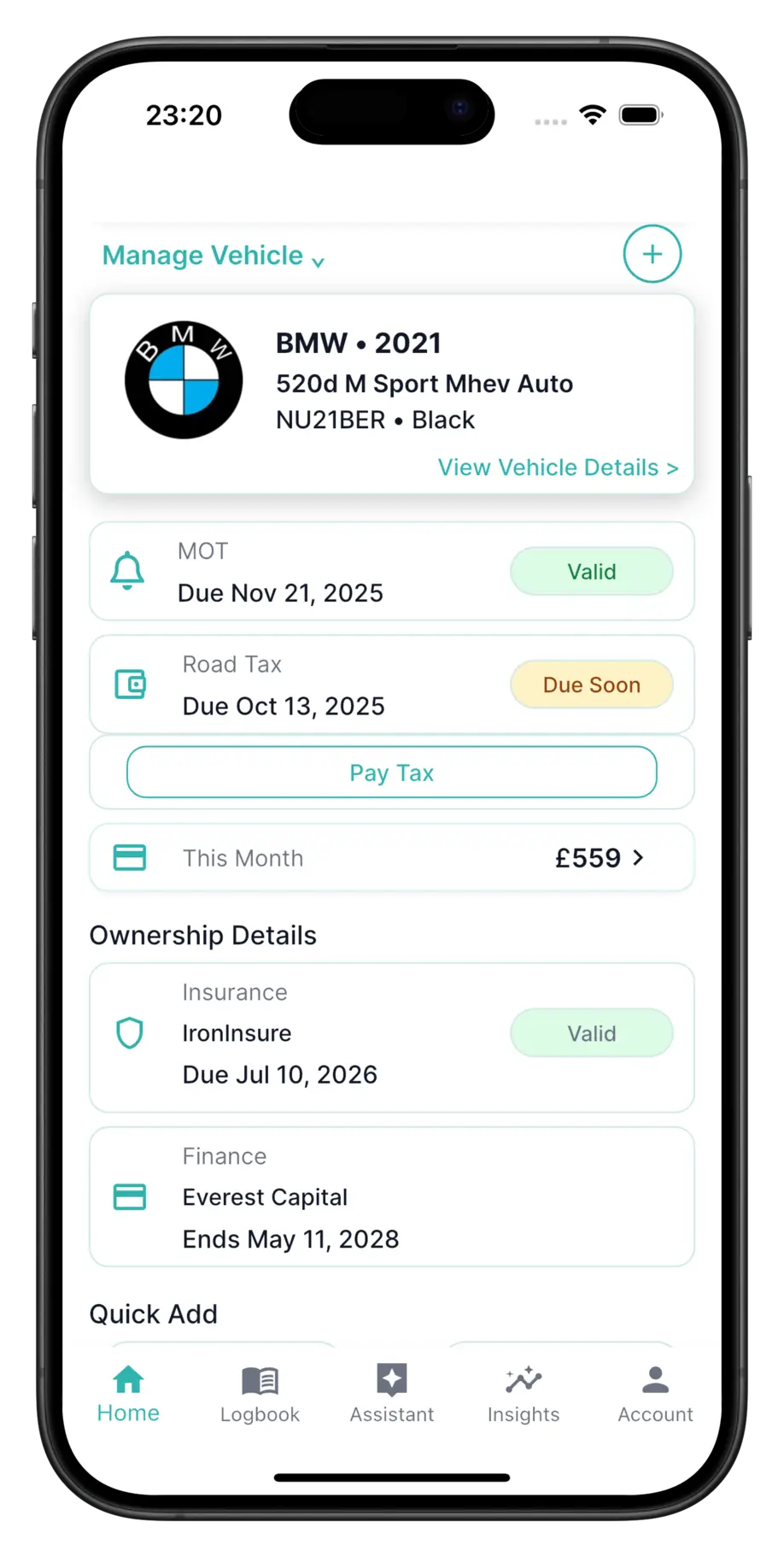 PitSync app — VED and road tax renewal alerts for UK drivers